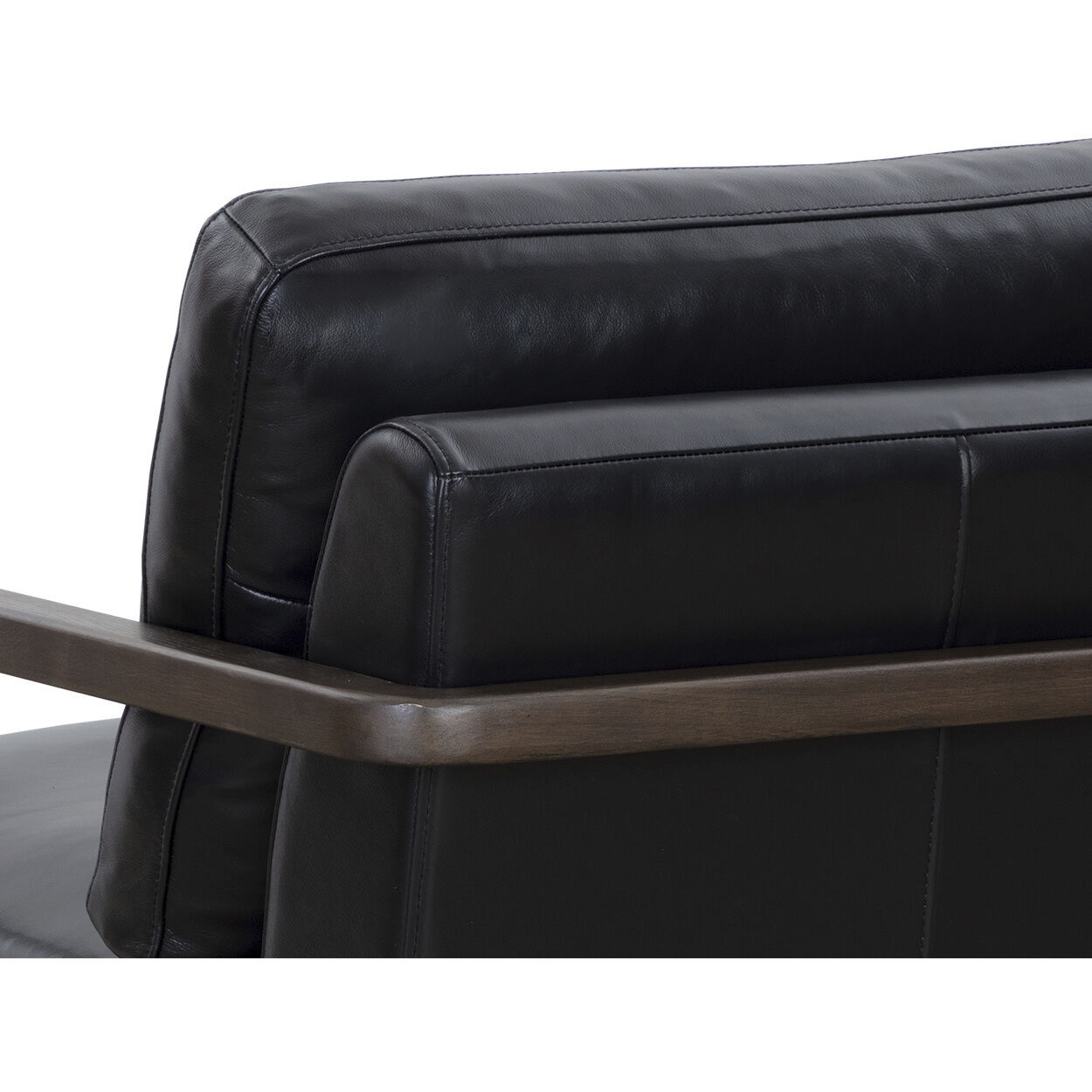 Castell Brown / Cortina Black Leather Swivel Lounge Chair, Swivel